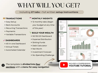 Ultimate Annual Budget Spreadsheet | Excel & Google Sheets | Monthly Budget Tracker & Financial Planner