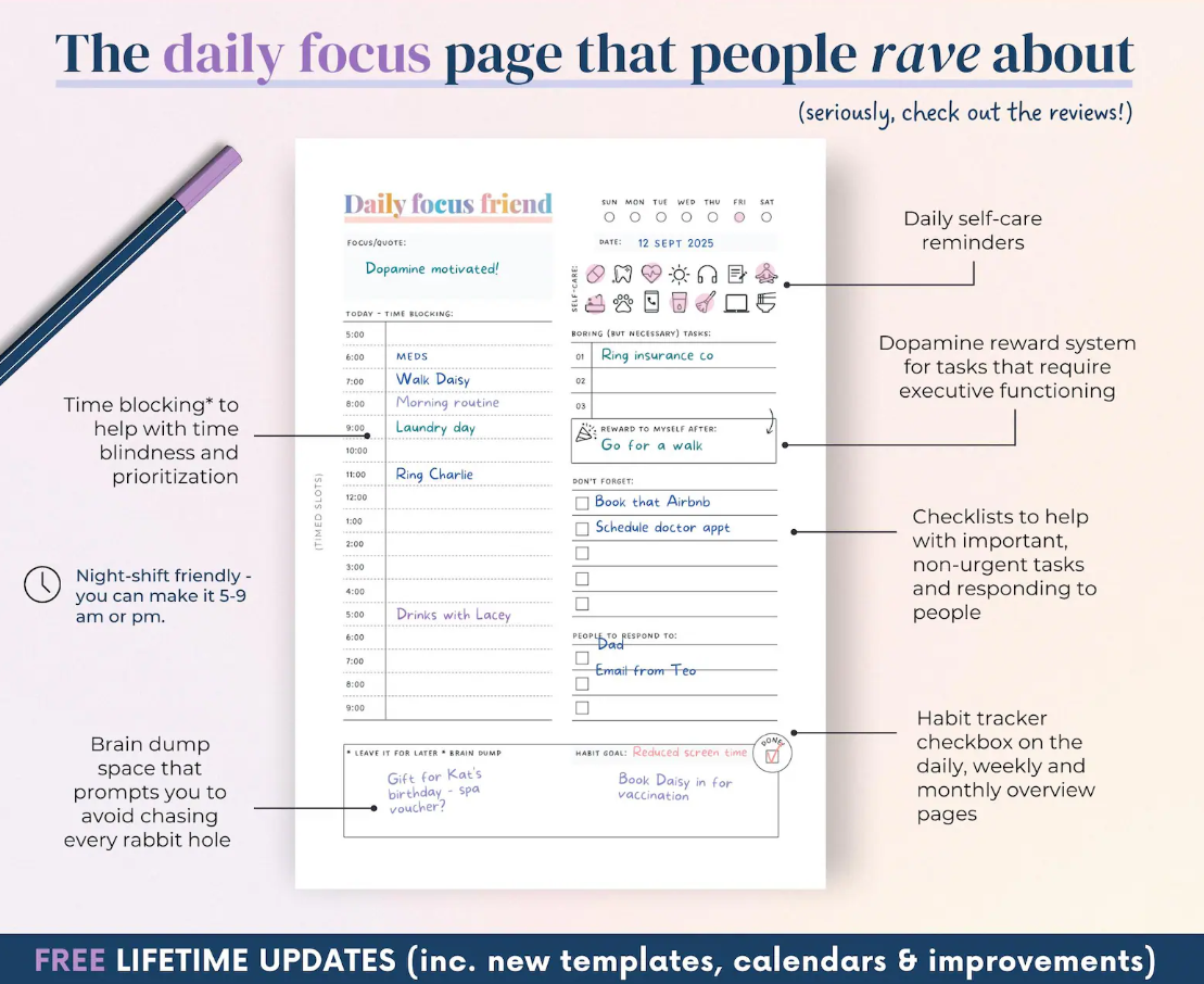 ADHD Printable Planner – Designed by Someone Who Gets It!