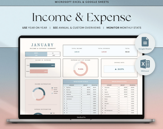 Income and Expense Tracker Spreadsheet – Ultimate Financial Planner