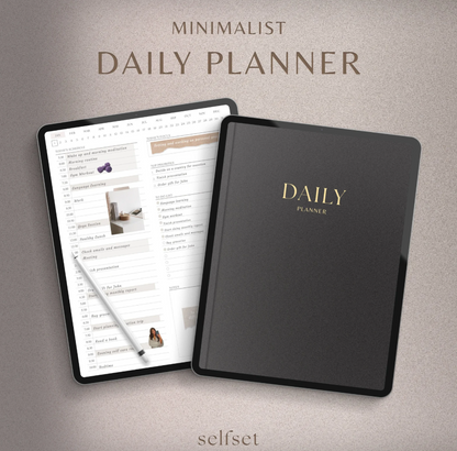 Digital Daily Planner – Minimalist Portrait Template for iPad & Android