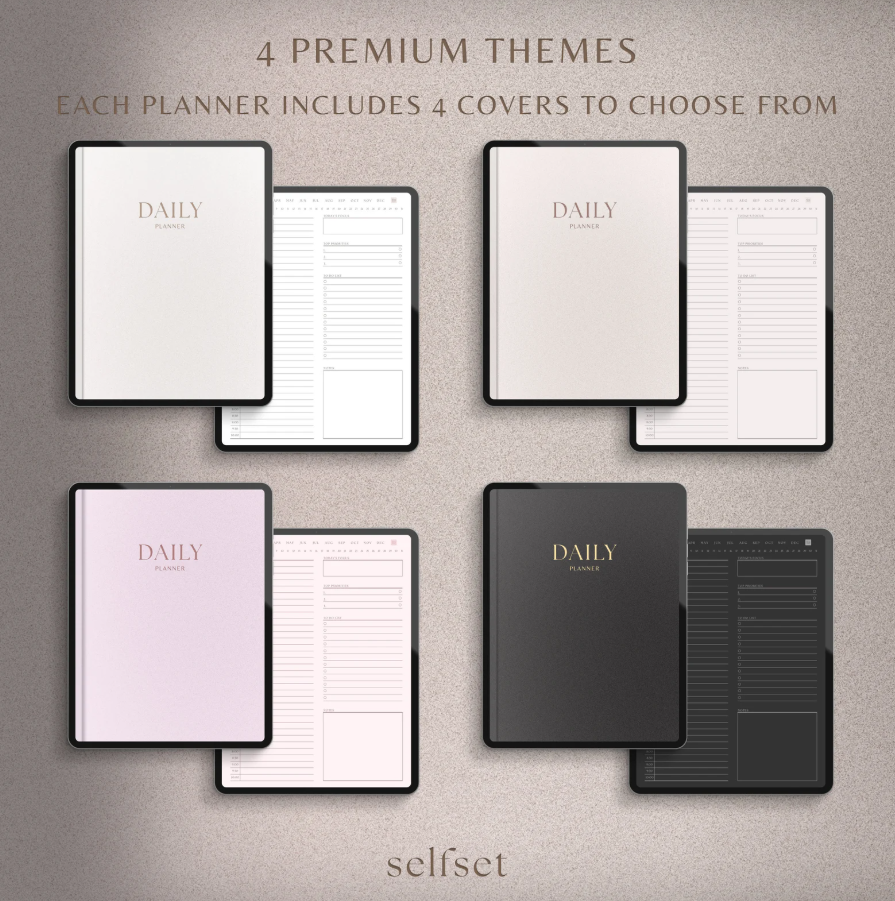 Digital Daily Planner – Minimalist Portrait Template for iPad & Android