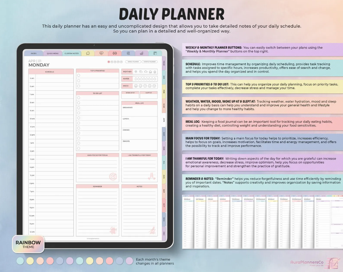 2025 All-in-One Digital Planner – Ultimate Productivity & Organization Tool