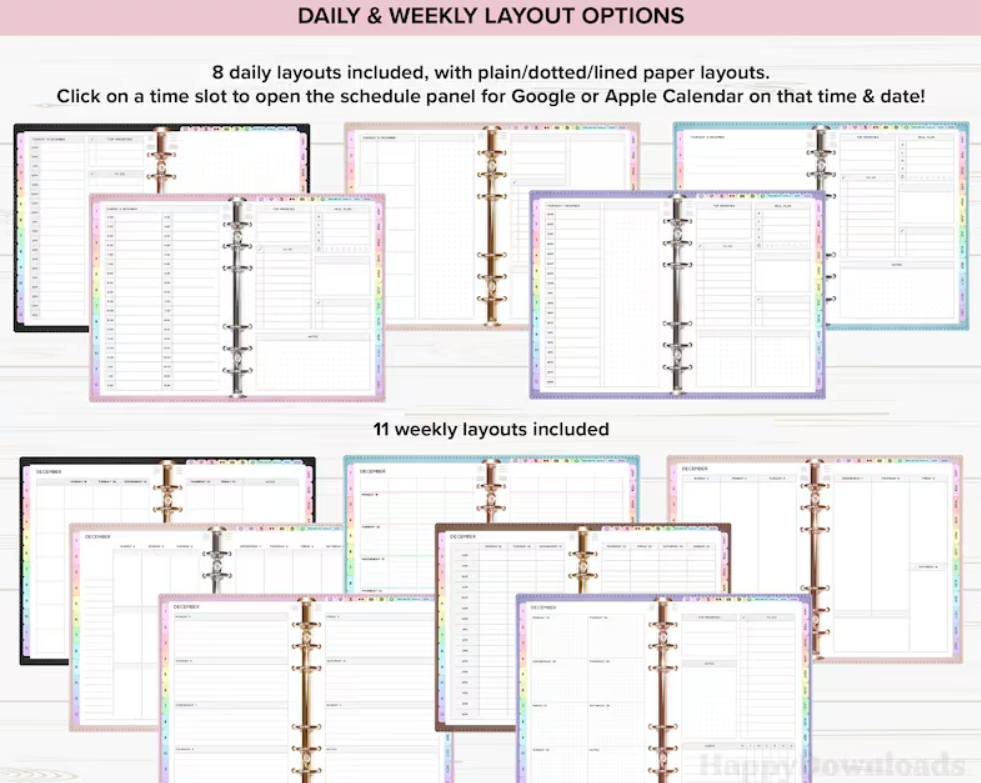 Digital Planner 2025-2026 (Undated) | Fully Customizable for iPad & Tablets